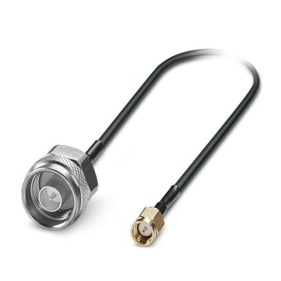 Phoenix Contact Coaxial Cordset; NBC-COX-CNM/0.5-S/COX-CKM; Male Straight to Male Straight; 0.5m FRNC Cable